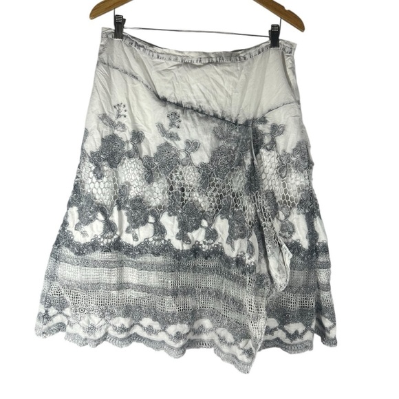 Soft Surroundings Lace Eyelet Lace Asymmetrical Layered Skirt XL Petite - Picture 1 of 7